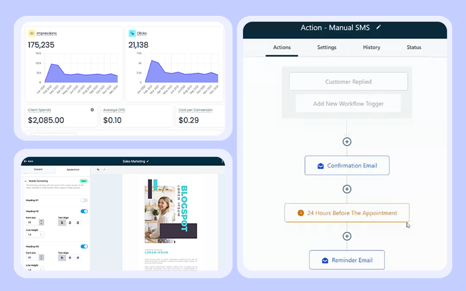 Business loan CRM integrated with cold email marketing to deliver warm leads to sales team. Done by OmniB2B agency