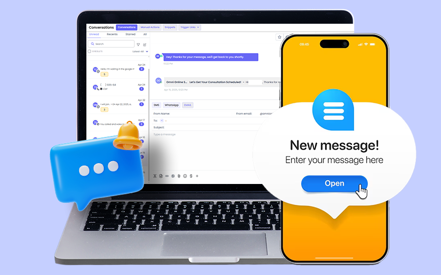 Unified inbox for email marketing for commercial lending